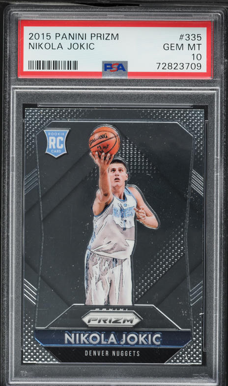 2015 Panini Preferred Purple Nikola Jokic ROOKIE AUTO /49 #193 PSA