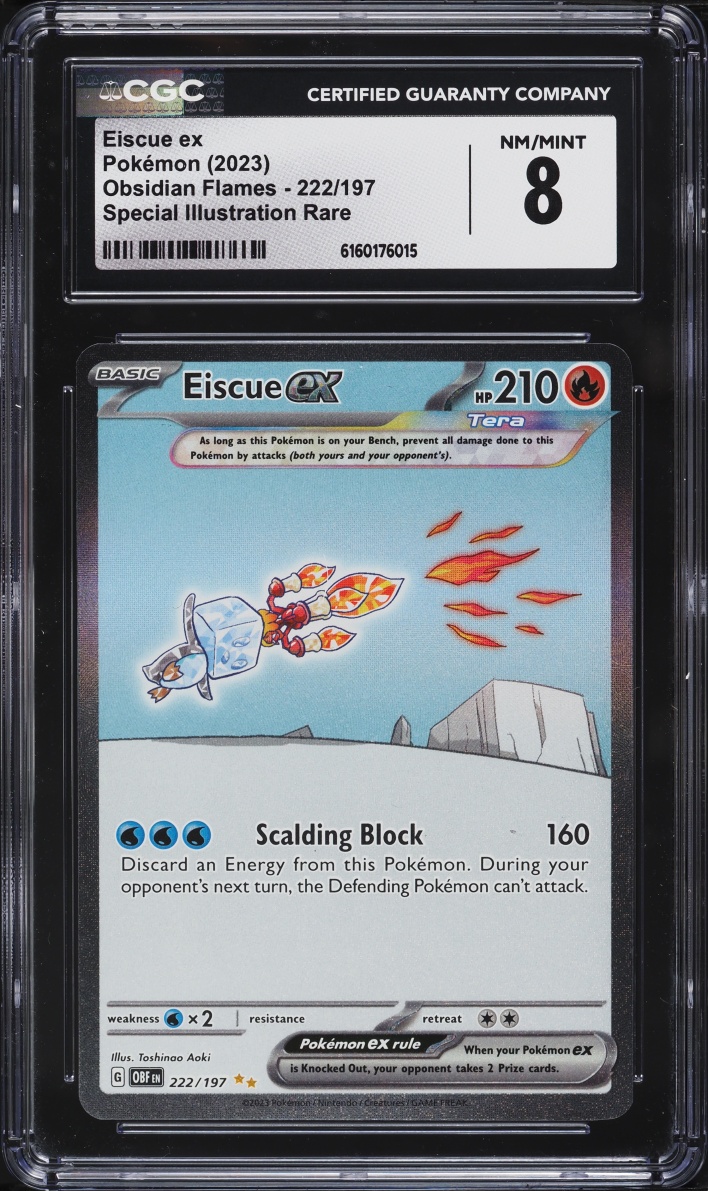 2023 Pokemon Scarlet & Violet Obsidian Flames SIR Eiscue EX #222 CGC 8 NM-MT