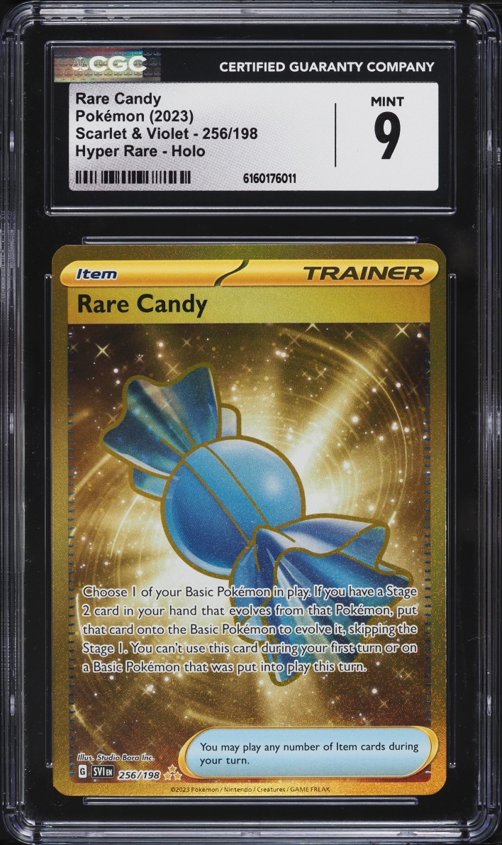 2023 Pokemon Scarlet & Violet Gold Rare Candy #256 CGC 9 MINT