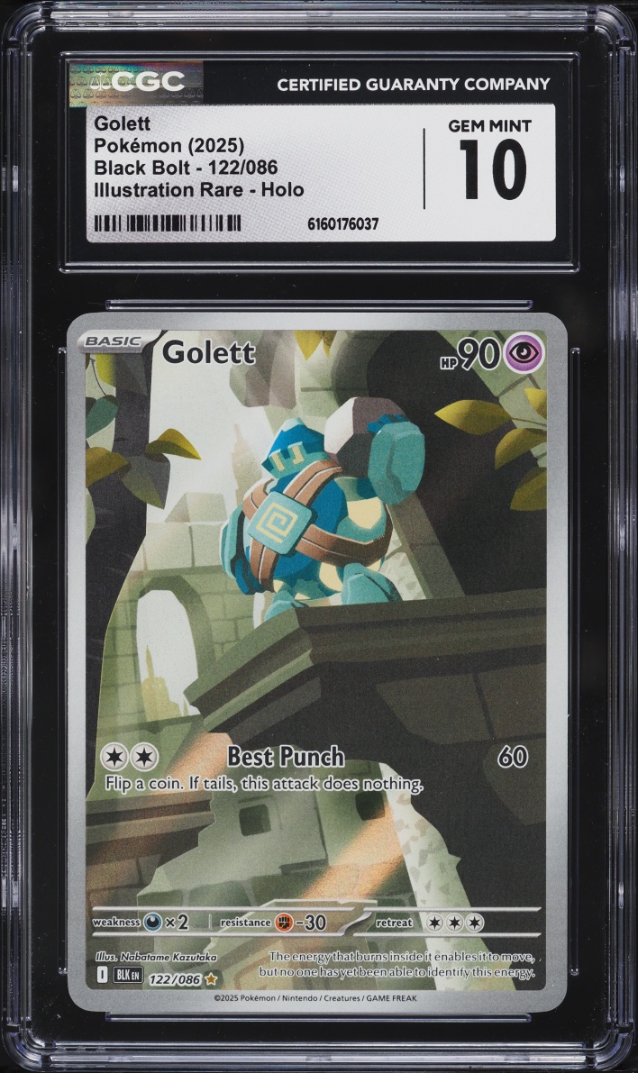 2025 Pokemon Scarlet & Violet Black Bolt IR Golett #122 CGC 10 GEM MINT