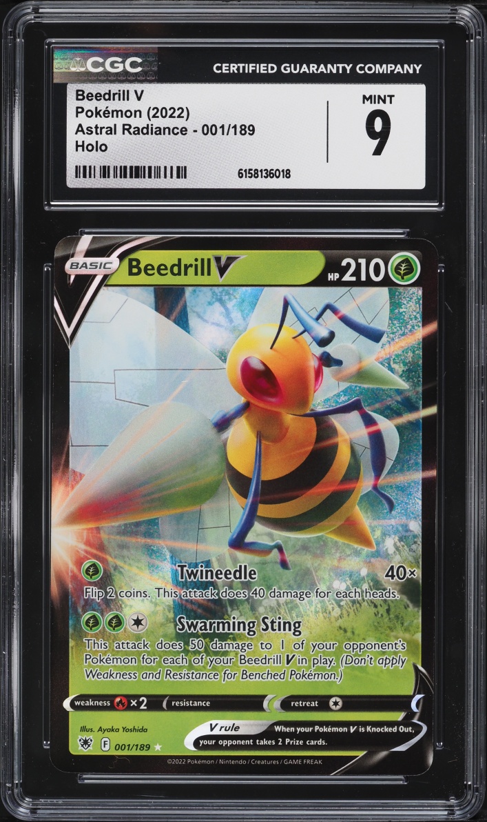 2022 Pokemon Sword & Shield Astral Radiance Alt Art Beedrill V #1 CGC 9 MINT