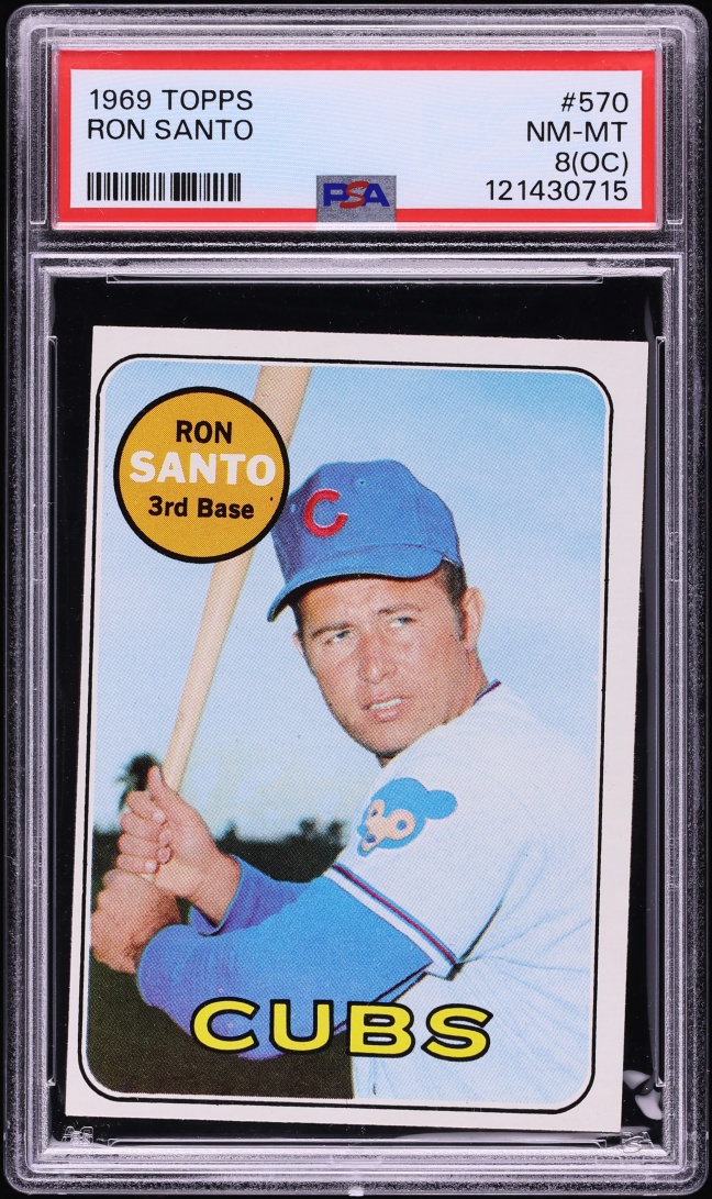 1969 Topps Ron Santo #570 PSA 8(oc) NM-MT