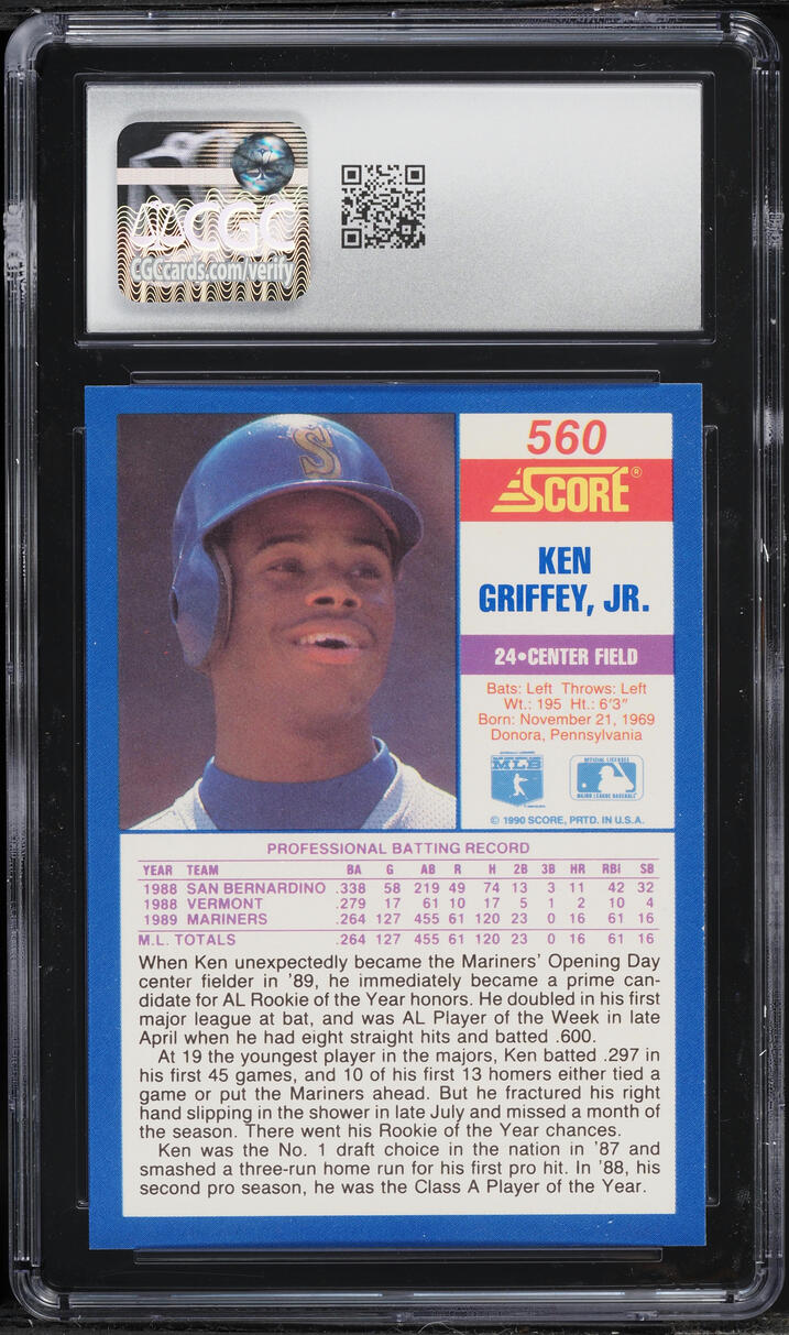 1990 Score Ken Griffey Jr. #560 CGC 9 MINT