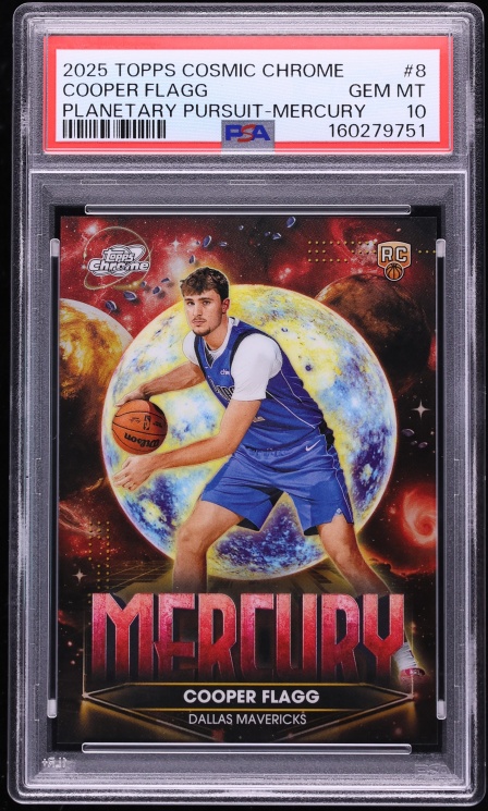 2025 Topps Chrome Cosmic Planetary Pursuit Mercury Cooper Flagg ROOKIE #8 PSA 10 GEM MINT