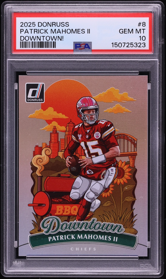 2025 Donruss Downtown Patrick Mahomes II #8 PSA 10 GEM MINT