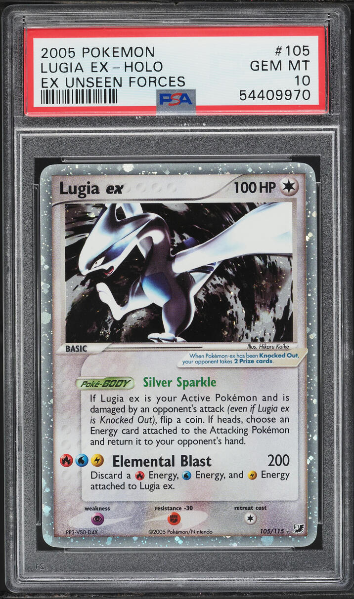 2005 Pokemon EX Unseen Forces Holo Lugia Ex #105 PSA 10 GEM MINT