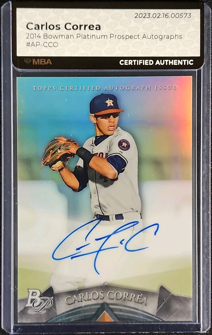 2014 Bowman Inception Blue Carlos Correa PROSPECT AUTO /75