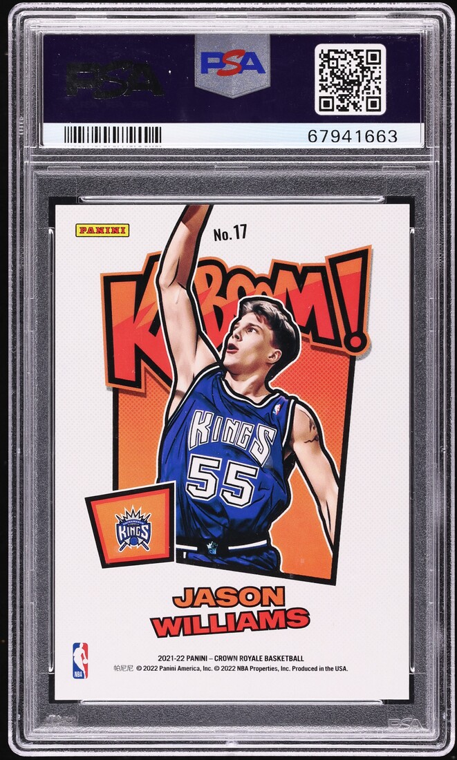2021 Crown Royale Kaboom! Jason Williams #17 PSA 9 MINT
