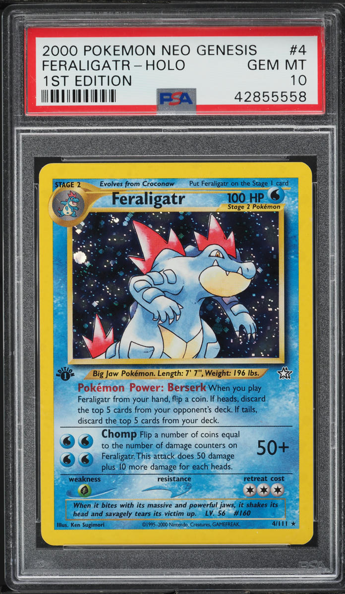 2000 Pokemon Neo Genesis 1st Edition Holo Feraligatr #4 PSA 10 GEM MINT