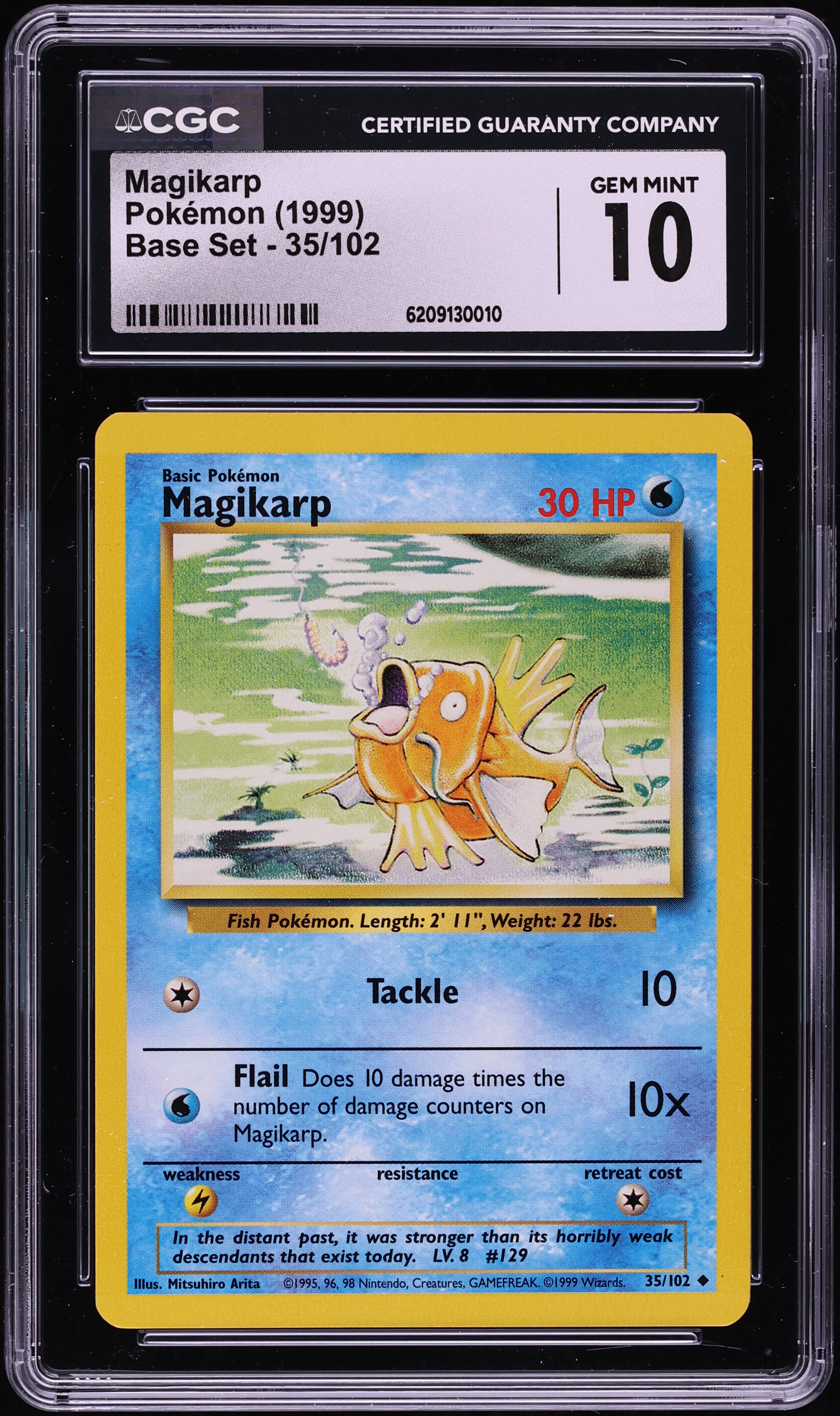 1999 Pokemon Base Set Magikarp #35 CGC 10 GEM MINT