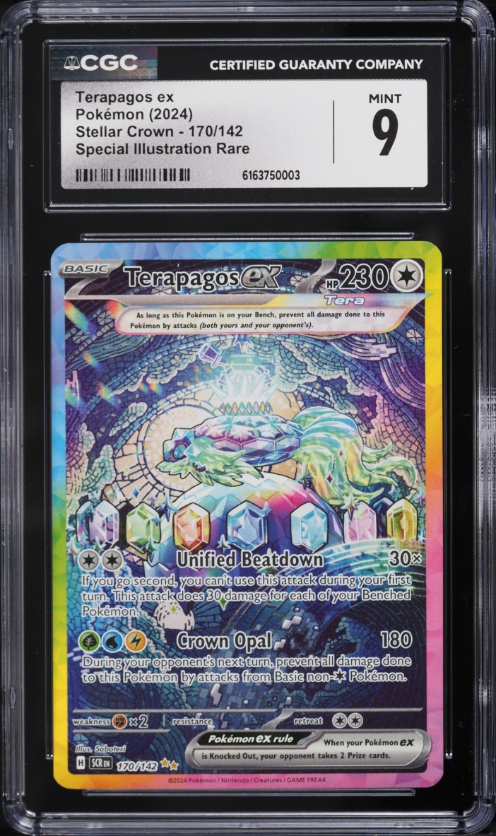 2024 Pokemon Scarlet & Violet Stellar Crown SIR Terapagos EX #170 CGC 9 MINT