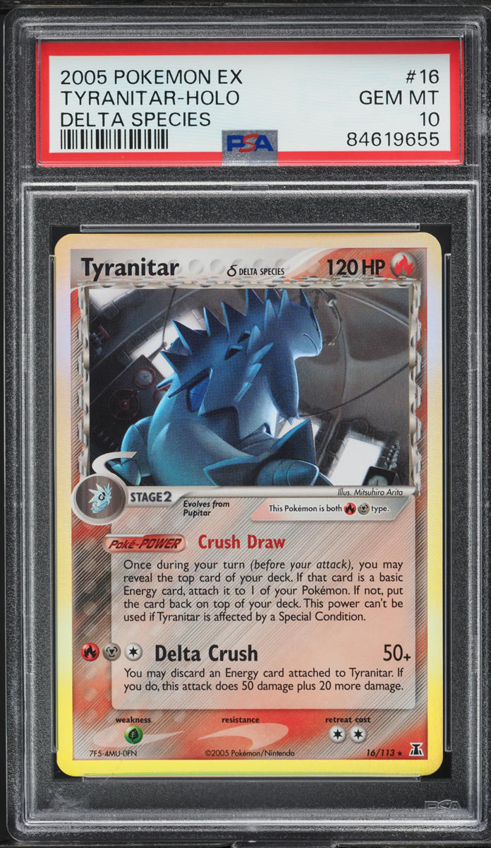 2005 Pokemon EX Delta Species Holo Tyranitar #16 PSA 10 GEM MINT