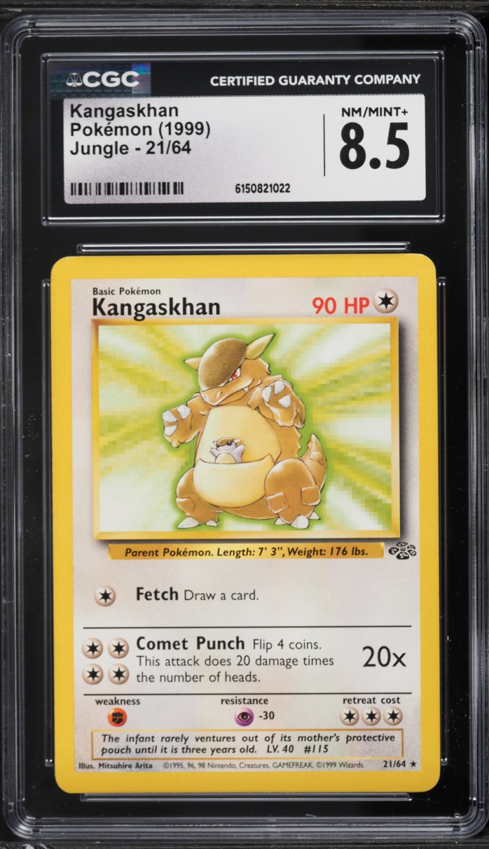 1999 Pokemon Jungle Kangaskhan #21 CGC 8.5 NM-MT+