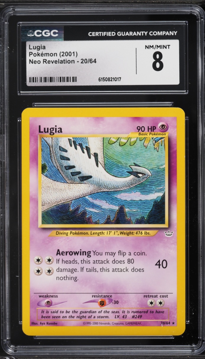 2001 Pokemon Neo Revelation Lugia #20 CGC 8 NM-MT