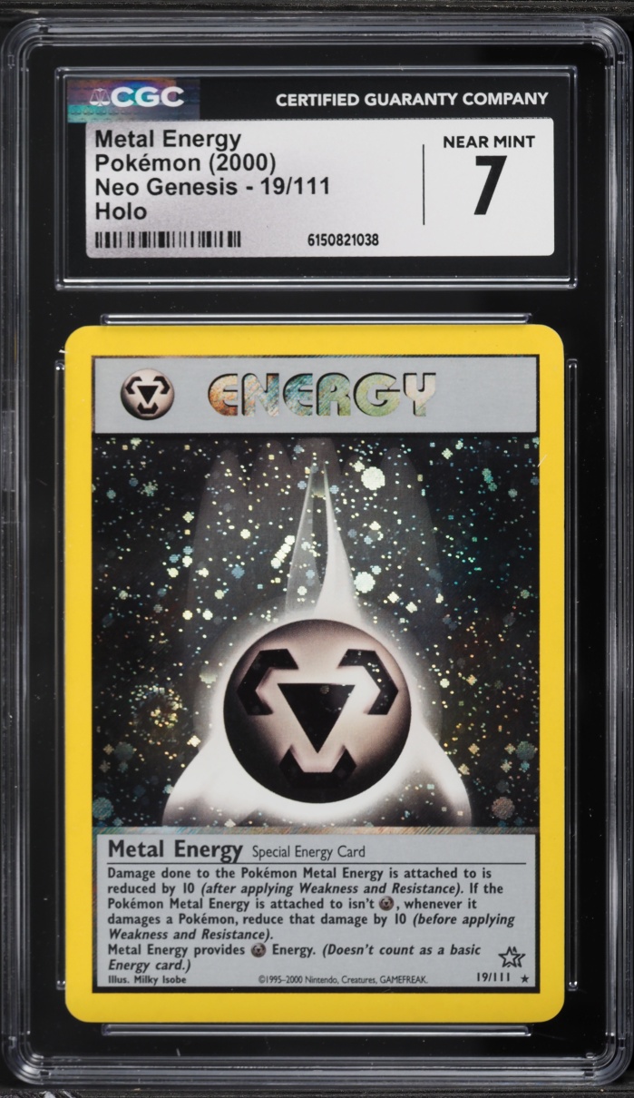 2000 Pokemon Neo Genesis Holo Metal Energy #19 CGC 7 NRMT