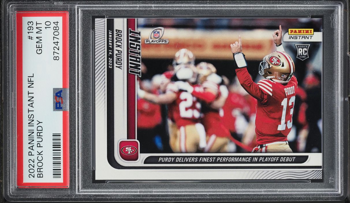 2022 Panini Instant NFL Brock Purdy ROOKIE /3099 #193 PSA 10 GEM MINT