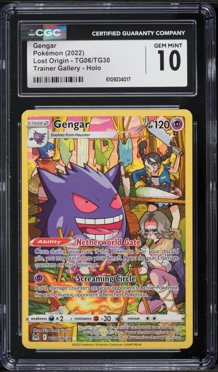 2022 Pokemon Sword & Shield Lost Origin CHR Gengar #TG06 CGC 10 GEM MINT