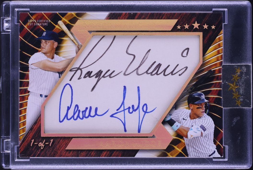 2025 Topps Five Star Dual Cut Roger Maris & Aaron Judge AUTO 1/1 #FSDCS-JM