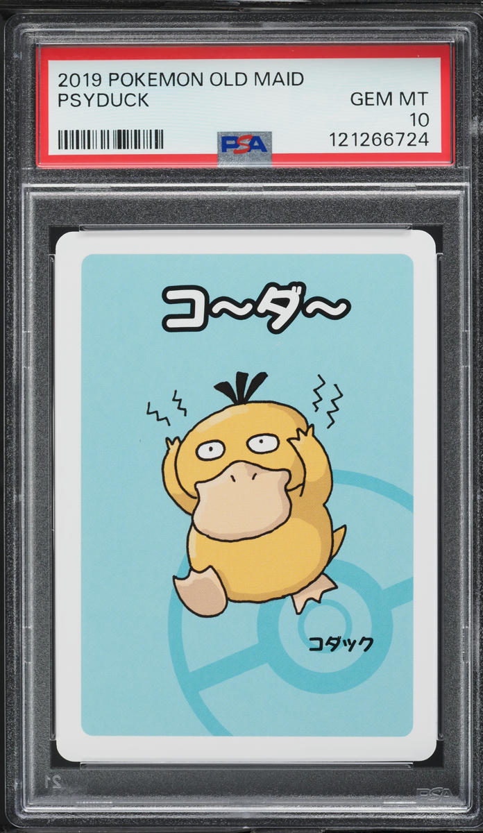 2019 Pokemon Japanese Playing Cards Old Maid Psyduck PSA 10 GEM MINT