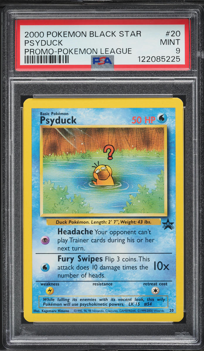 2000 Pokemon League Black Star Promo Psyduck #20 PSA 9 MINT