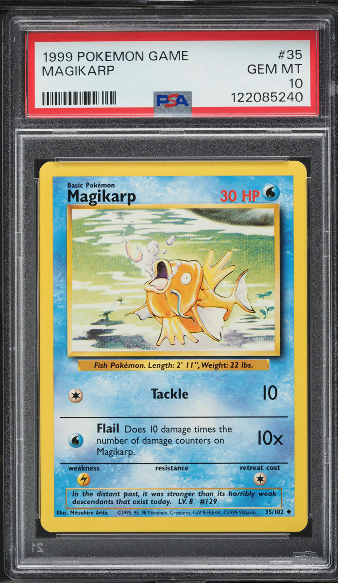 1999 Pokemon Base Set Magikarp #35 PSA 10 GEM MINT
