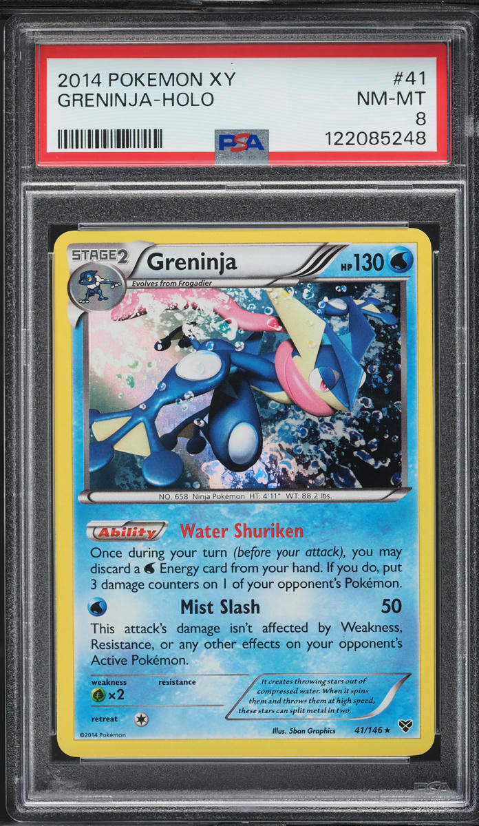 2014 Pokemon XY Holo Greninja #41 PSA 8 NM-MT