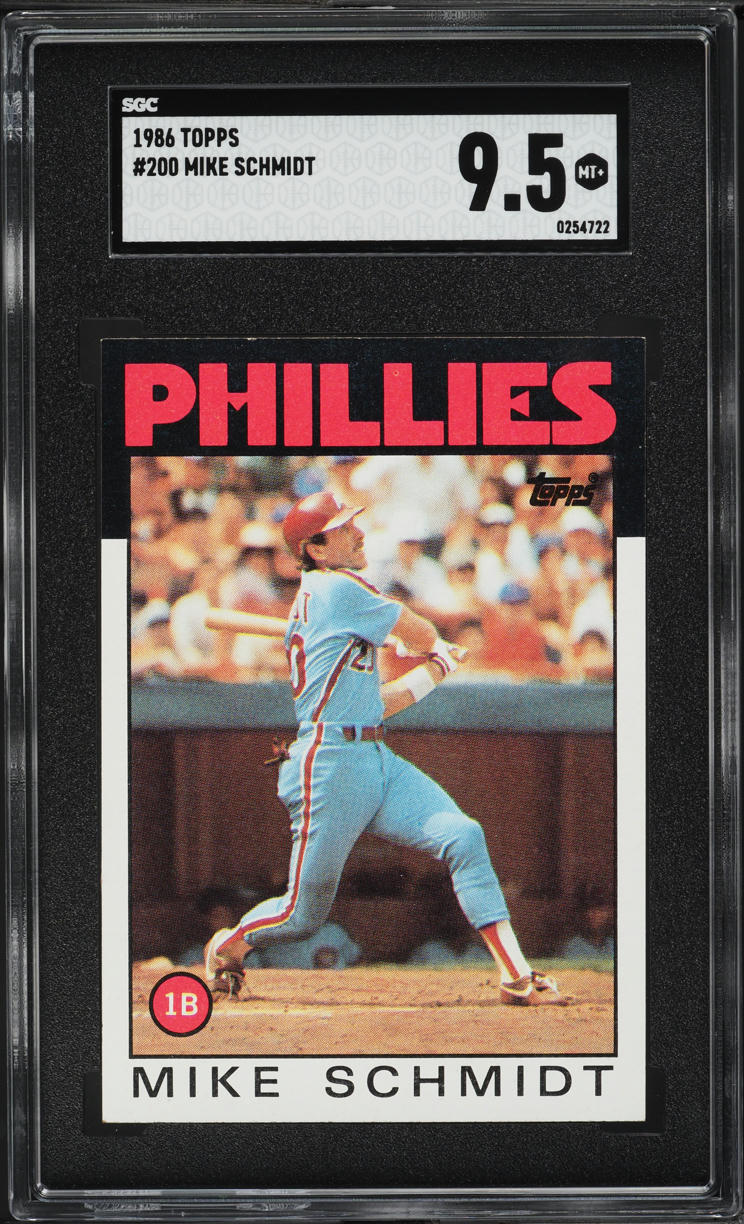 1986 Topps Mike Schmidt #200 SGC 9.5 MINT+