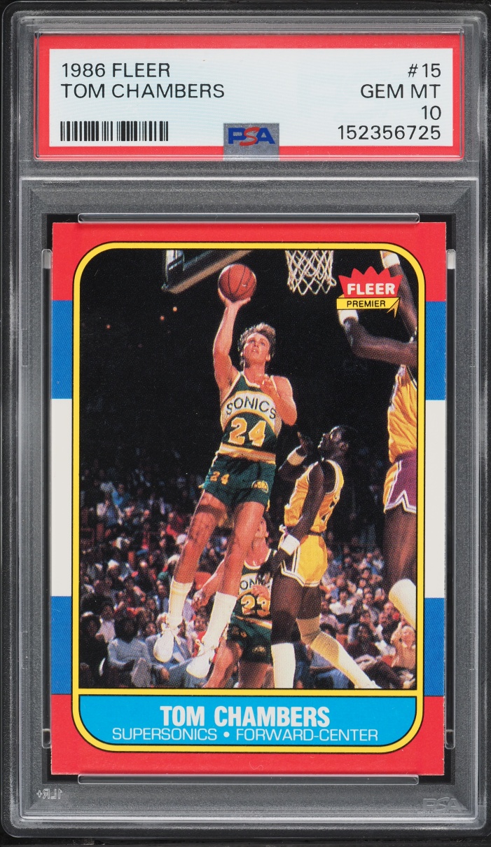 1986 Fleer Basketball Tom Chambers #15 PSA 10 GEM MINT