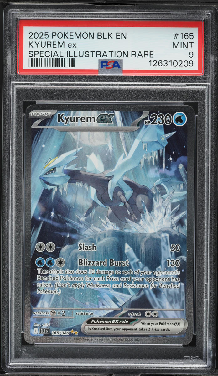 2025 Pokemon Black Bolt Special Full Art Kyurem EX #165 PSA 9 MINT