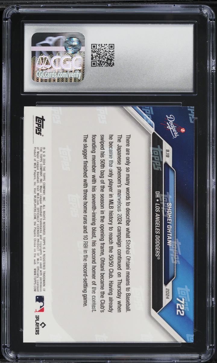 2024 Topps Now Shohei Ohtani #722 CGC 9 MINT