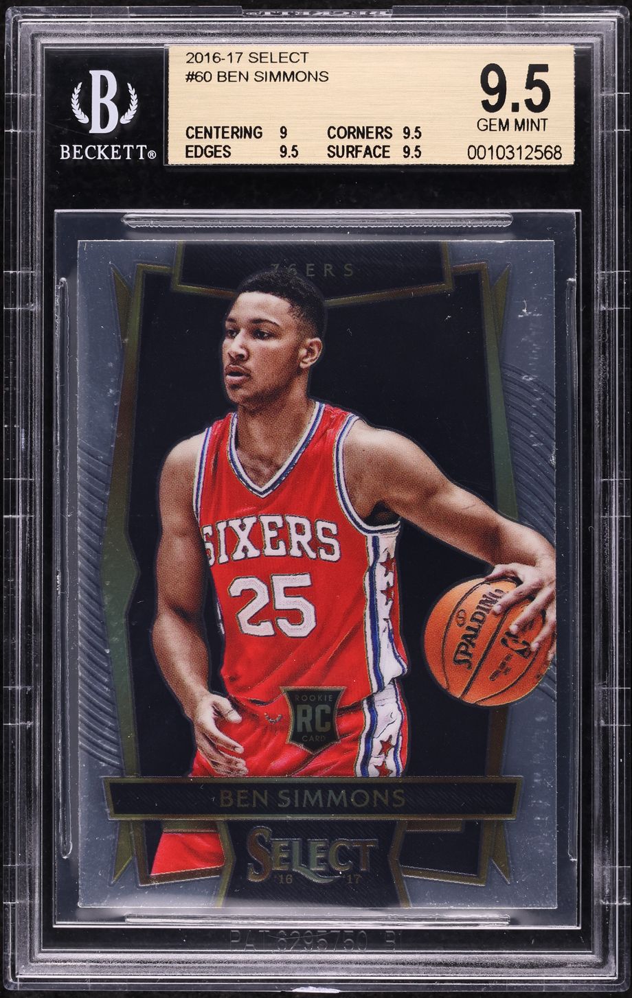 2016 Select Basketball Ben Simmons ROOKIE #60 BGS 9.5 GEM MINT
