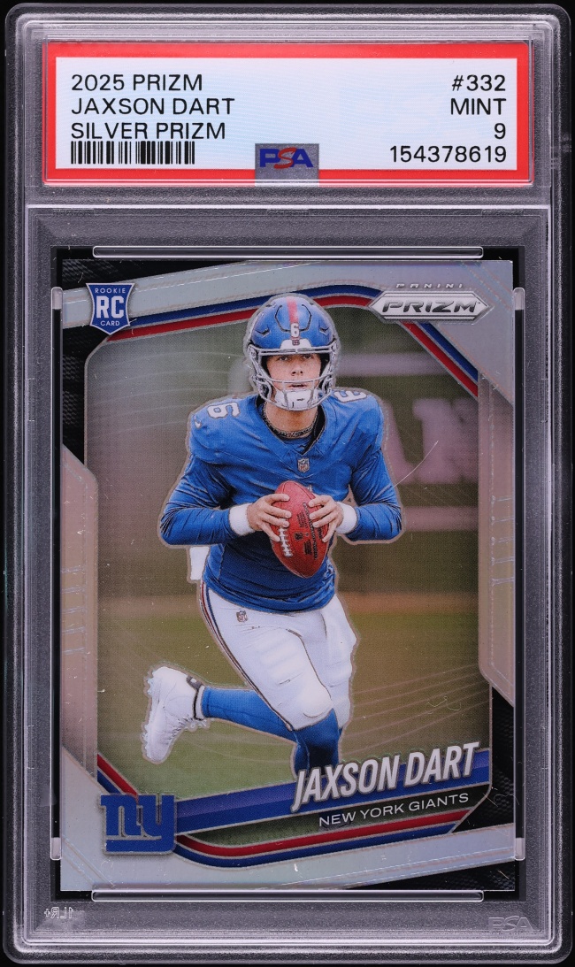 2025 Panini Prizm Silver Jaxson Dart ROOKIE #332 PSA 9 MINT
