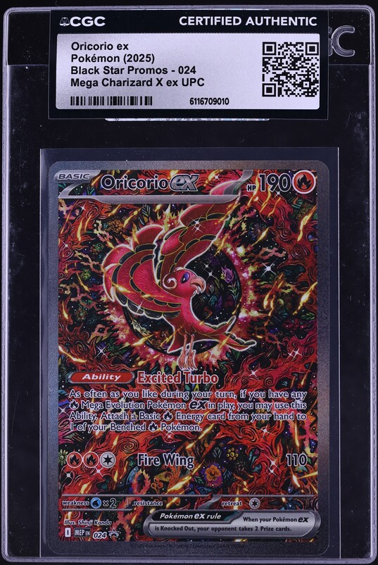 2025 Pokemon Japanese Mega Inferno X Full Art Oricorio ex #95 CGC