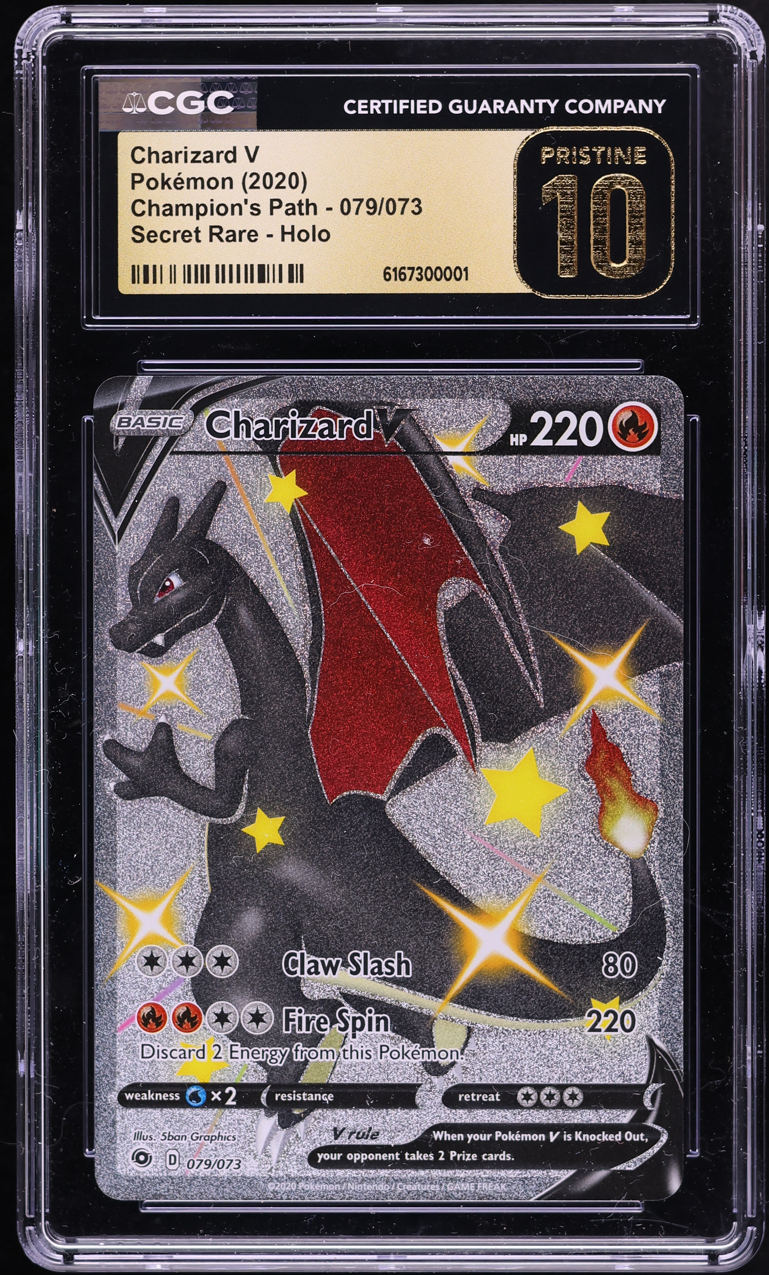 2020 Pokemon Sword & Shield Champion's Path Full Art Charizard V #79 CGC 10 PRISTINE