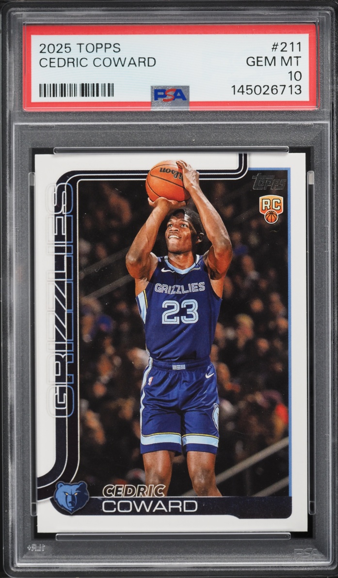 2025 Topps Basketball Cedric Coward ROOKIE #211 PSA 10 GEM MINT