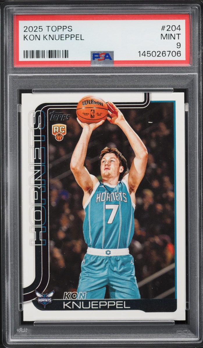 2025 Topps Basketball Kon Knueppel ROOKIE #204 PSA 9 MINT