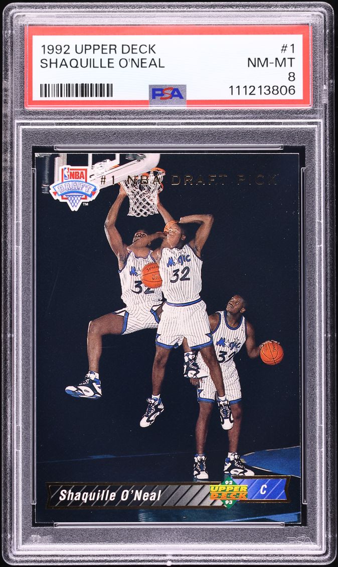 1992 Upper Deck Basketball Shaquille O'Neal ROOKIE #1 PSA 8 NM-MT - Photo 1