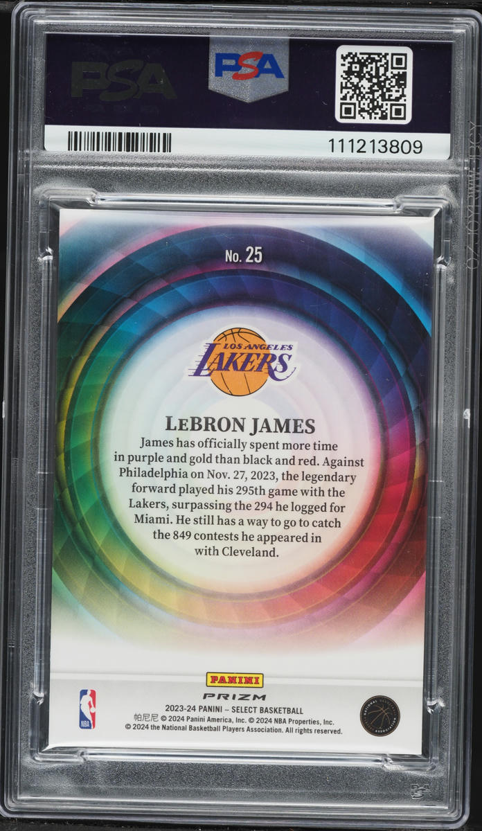 2023 Select Color Wheel LeBron James #25 PSA 8 NM-MT - Photo 2