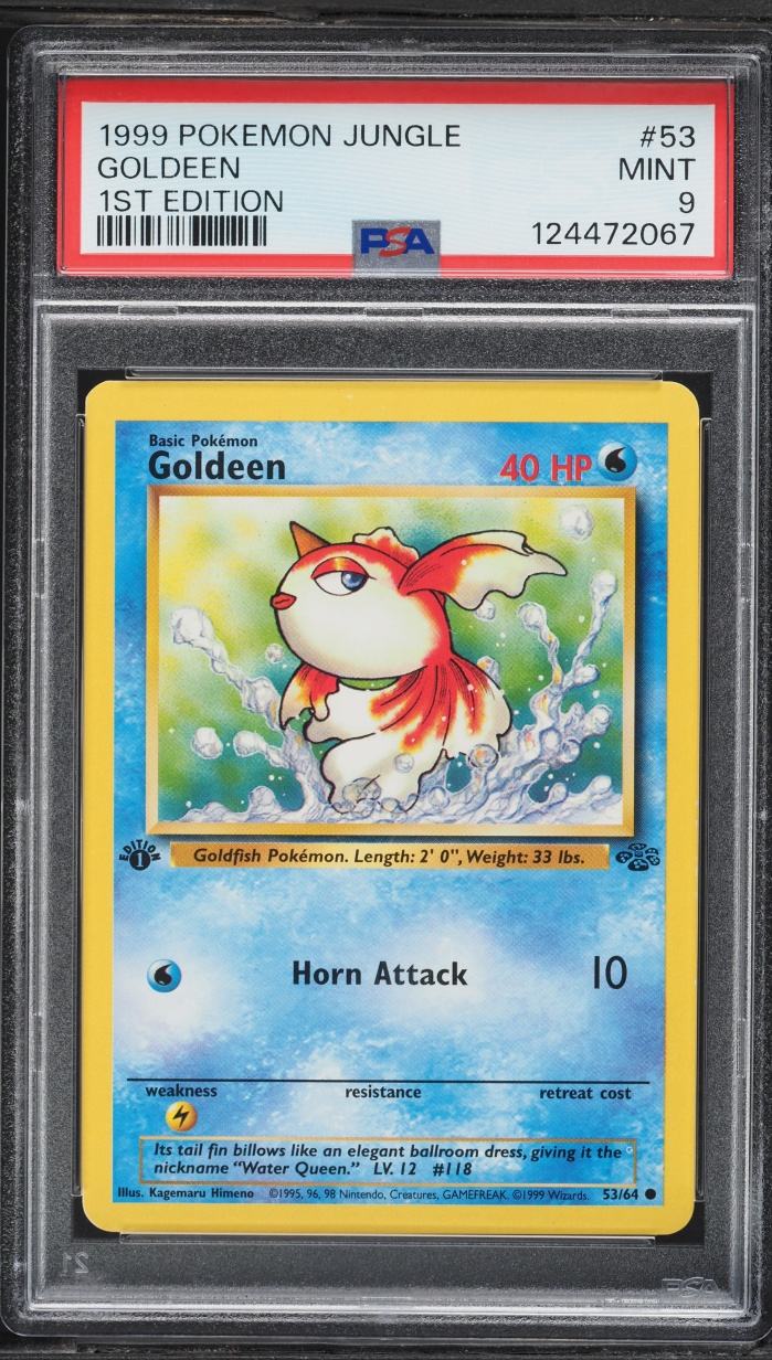 1999 Pokemon Jungle 1st Edition Goldeen #53 PSA 9 MINT
