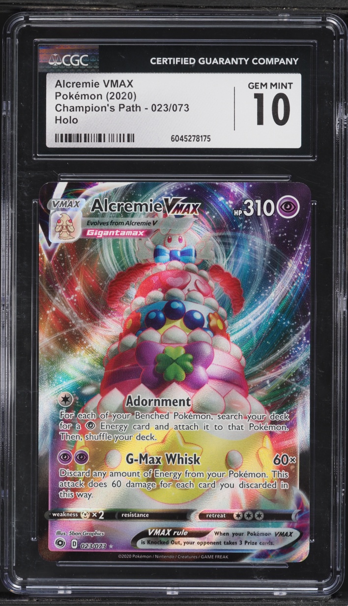 2020 Pokemon Sword & Shield Champion's Path Full Art Alcremie VMAX #23 CGC 10 GEM MINT