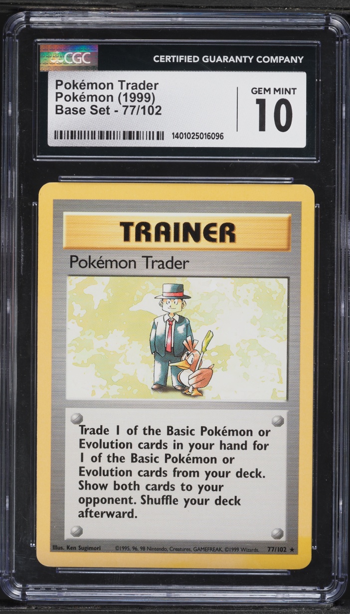 1999 Pokemon Base Set Pokemon Trader #77 CGC 10 GEM MINT