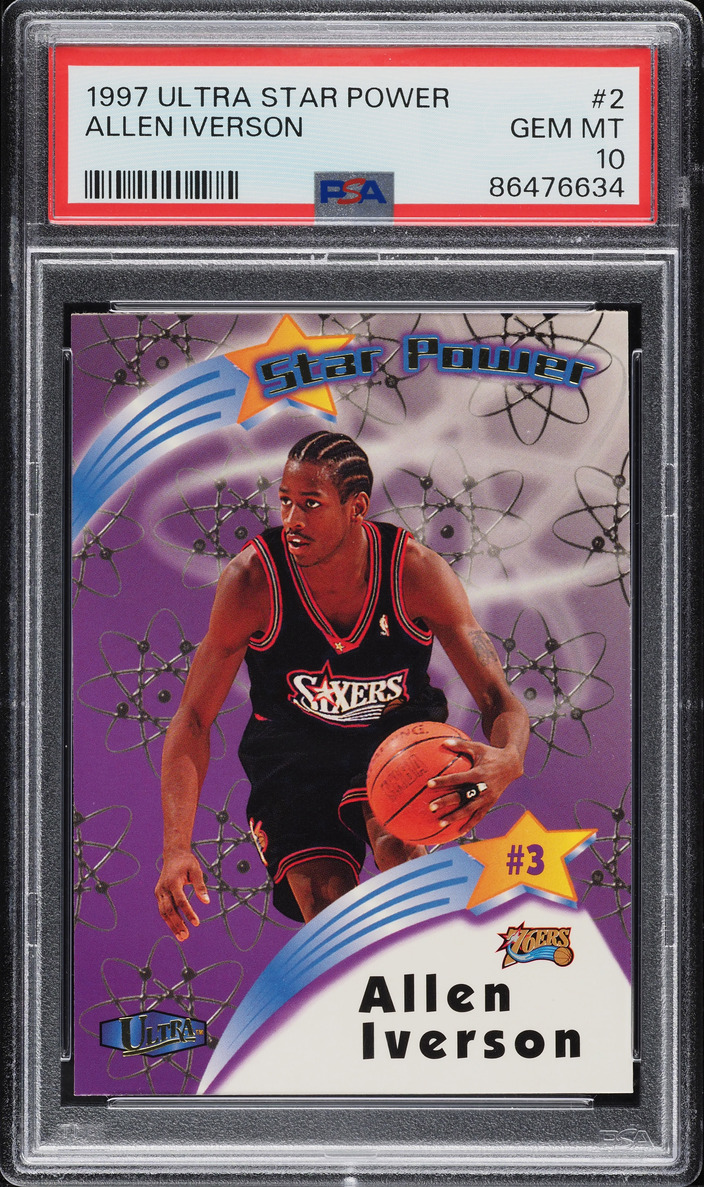 1997 Ultra Star Power Allen Iverson #2 PSA 10 GEM MINT