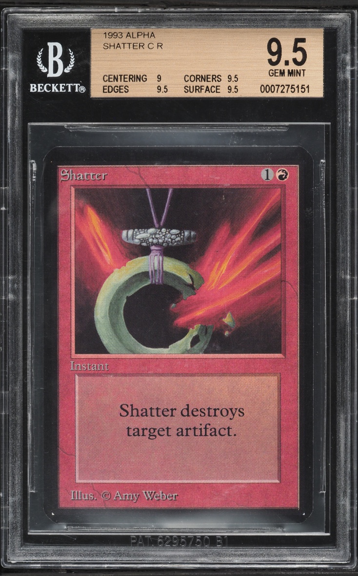 1993 Magic The Gathering Alpha Shatter BGS 9.5 GEM MINT