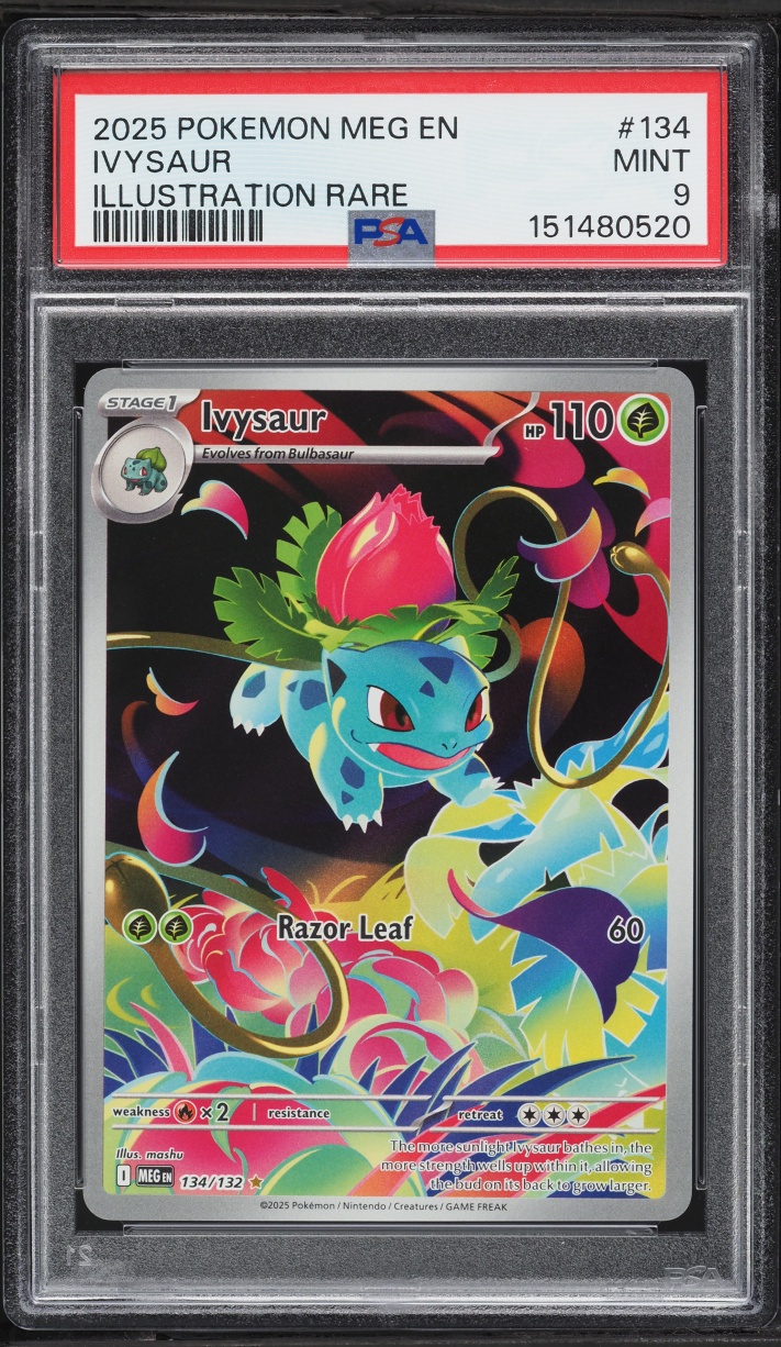 2025 Pokemon Mega Evolution IR Ivysaur #134 PSA 9 MINT