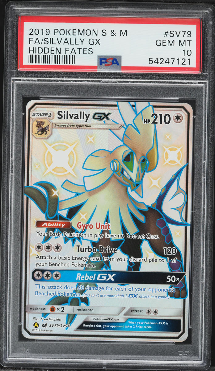 2019 Pokemon Sun & Moon Hidden Fates Full Art Silvally GX #SV79 PSA 10 GEM MINT