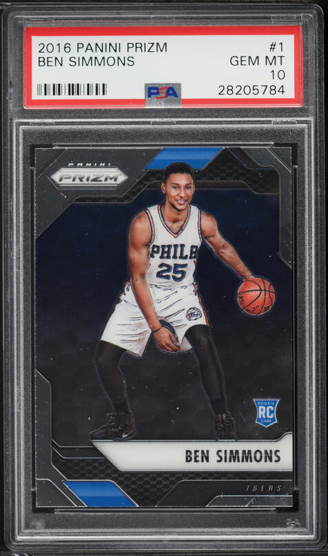 2016 Panini Prizm Ben Simmons ROOKIE #1 PSA 10 GEM MINT on