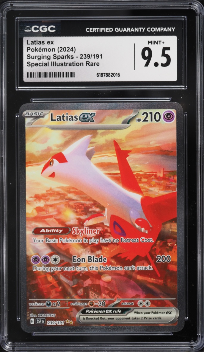 2024 Pokemon Scarlet & Violet Surging Sparks SIR Latias EX #239 CGC 9.5 MINT+