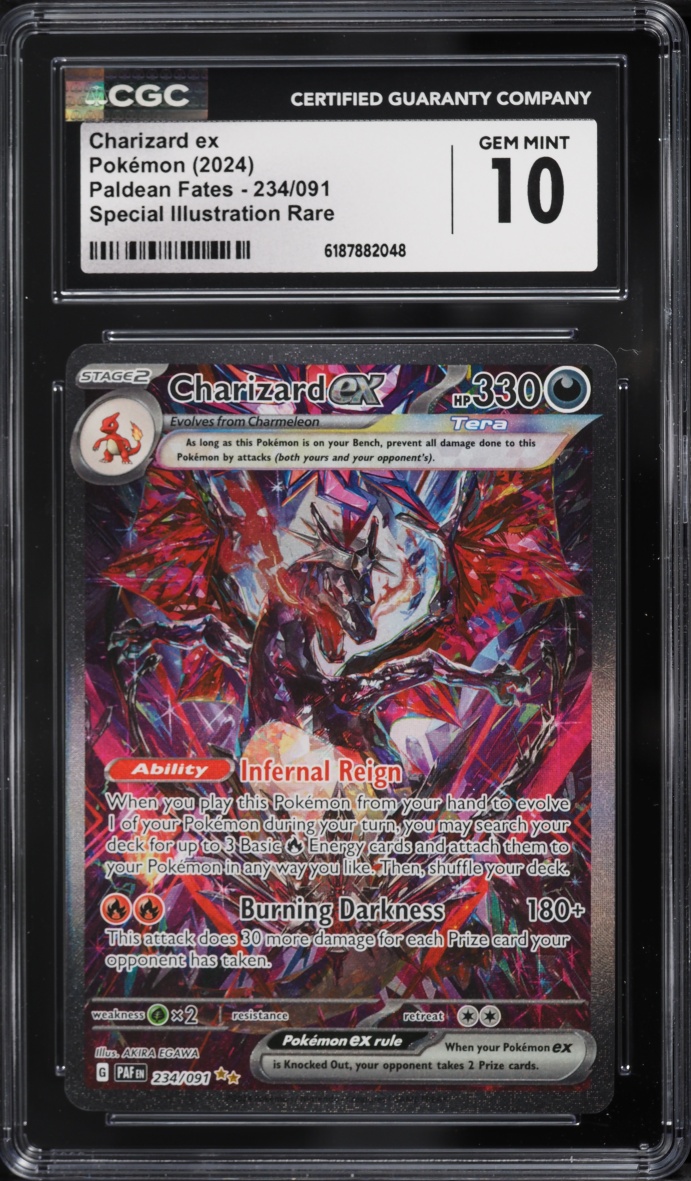 2024 Pokemon Scarlet & Violet Paldean Fates SIR Charizard EX #234 CGC 10 GEM MINT