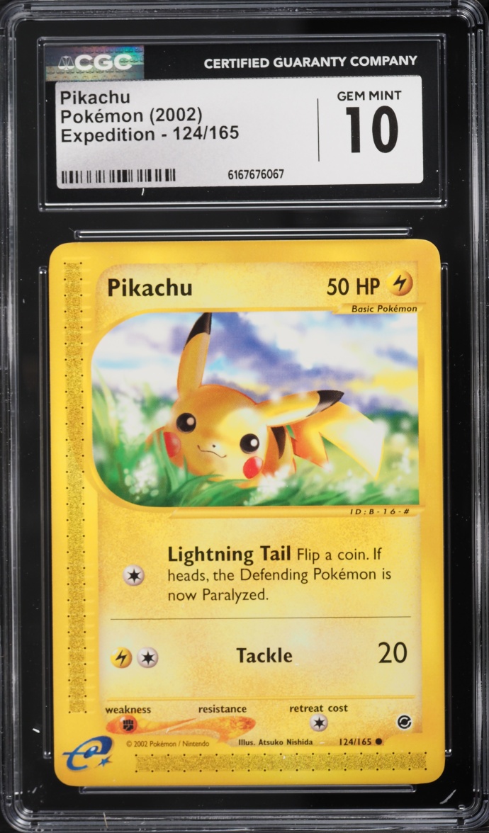 2002 Pokemon Expedition Pikachu #124 CGC 10 GEM MINT