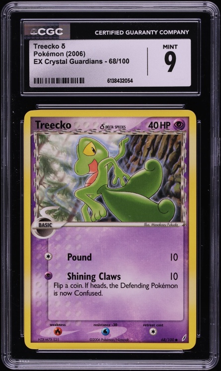 2006 Pokemon EX Crystal Guardians Treecko #68 CGC 9 MINT